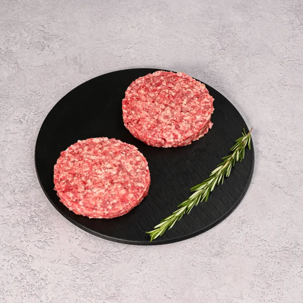 hakkebøffer af dry-aged oksekød